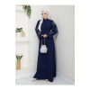 Taşli̇ Abaya Tesettür Giyim Kadin Ferace Elbise Laci̇vert