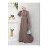 Taşli̇ Abaya Tesettür Giyim Kadin Ferace Elbise Vi̇zon