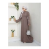 Taşli̇ Abaya Tesettür Giyim Kadin Ferace Elbise Vi̇zon