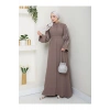Taşli̇ Abaya Tesettür Giyim Kadin Ferace Elbise Vi̇zon