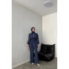BELİ BAĞCIKLI GENİŞ YAKA PANTOLONLU İKİLİ TAKIM
