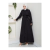 UZUN TRENCH 140 CM BOYUNDA TRENÇKOT SİYAH