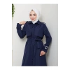 UZUN TRENCH 140 CM BOYUNDA TRENÇKOT LACİVERT