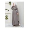 UZUN TRENCH 140 CM BOYUNDA TRENÇKOT GRİ