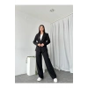 KADIN KUŞAKLI CEKET PANTALON TAKIM ASTARLI