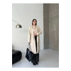 KADIN KUŞAKLI CEPLİ ASTARLI UZUN KAŞE KABAN [ TÜYLENMEZ ]