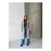 KADIN KUŞAKLI CEPLİ ASTARLI UZUN KAŞE KABAN [ TÜYLENMEZ ]