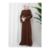 NAKŞLİ ABAYA TESETTÜR GIYIM KADIN FERACE ELBISE
