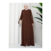 NAKŞLİ ABAYA TESETTÜR GIYIM KADIN FERACE ELBISE