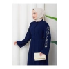 NAKŞLİ ABAYA TESETTÜR GIYIM KADIN FERACE ELBISE