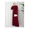 NAKŞLİ ABAYA TESETTÜR GIYIM KADIN FERACE ELBISE