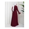 KOLU TAŞLİ ABAYA TESETTÜR GIYIM KADIN FERACE ELBISE