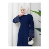 KOLU TAŞLİ ABAYA TESETTÜR GIYIM KADIN FERACE ELBISE