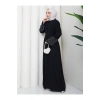 KOLU TAŞLİ ABAYA TESETTÜR GIYIM KADIN FERACE ELBISE