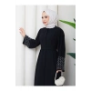 KOLU TAŞLİ ABAYA TESETTÜR GIYIM KADIN FERACE ELBISE