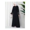 KOLU TAŞLİ ABAYA TESETTÜR GIYIM KADIN FERACE ELBISE