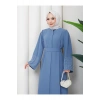 KOLU TAŞLİ ABAYA TESETTÜR GIYIM KADIN FERACE ELBISE