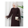 KADIN KOLU NAKİŞLİ ABAYA TESETTÜR GIYIM KADIN FERACE ELBISE