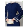 KADIN KOLU NAKİŞLİ ABAYA TESETTÜR GIYIM KADIN FERACE ELBISE