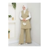 İNCİ TAŞLİ YELEK PANTOLON İKİLİ TAKIM 25088