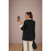 KADIN GARNİLİ BLAZER TAKIM BKREM PANTOLON PALAZZO CEKET