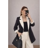 KADIN GARNİLİ BLAZER TAKIM BKREM PANTOLON PALAZZO CEKET