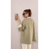 KADIN GARNİLİ BLAZER TAKIM BKREM PANTOLON PALAZZO CEKET