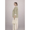 KADIN GARNİLİ BLAZER TAKIM BKREM PANTOLON PALAZZO CEKET