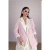 KADIN GARNİLİ BLAZER TAKIM BKREM PANTOLON PALAZZO CEKET