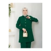 UZUN BOY GÖMLEK TAKIM  BATTAL TESETTÜR TAKIM ZÜMRÜT