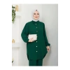 PİLİSELİ GÖMLEK TAKIM  TESETTÜR TAKIM ZÜMRÜT
