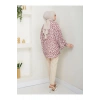 LEOPAR DESENLİ JESİCA GÖMLEK  UZUN KOL 2508 BORDO  38 BEDENDIR