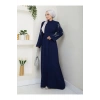 Taşli̇ Abaya Tesettür Giyim Kadin Ferace Elbise Laci̇vert