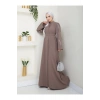 Taşli̇ Abaya Tesettür Giyim Kadin Ferace Elbise Vi̇zon