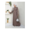 Taşli̇ Abaya Tesettür Giyim Kadin Ferace Elbise Vi̇zon