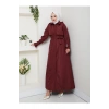 UZUN TRENCH 140 CM BOYUNDA TRENÇKOT BORDO