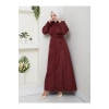 UZUN TRENCH 140 CM BOYUNDA TRENÇKOT BORDO
