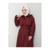 UZUN TRENCH 140 CM BOYUNDA TRENÇKOT BORDO