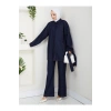 KADIN CEP DETAYLI KÜŞAKLI DENİM CEKET PANTALON TAKIM JEAN PREMİUM
