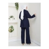 KADIN CEP DETAYLI KÜŞAKLI DENİM CEKET PANTALON TAKIM JEAN PREMİUM