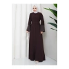 KOLU TAŞLİ ABAYA TESETTÜR GIYIM KADIN FERACE ELBISE