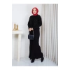 KADIN PELERİN SİMLİ DETAYLI UZUN TRİKO ELBİSE