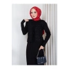 KADIN PELERİN SİMLİ DETAYLI UZUN TRİKO ELBİSE