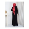 KADIN PELERİN SİMLİ DETAYLI UZUN TRİKO ELBİSE