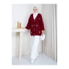 KADIN İNCİ DETAYLI TRİKO HIRKA