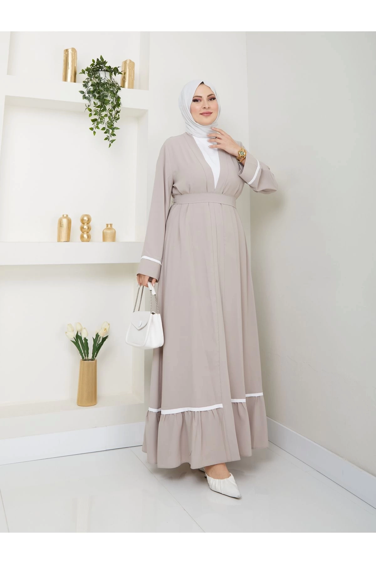 KADIN TESETTÜR ELBİSE İKİLİ ABAYA TAKIM BRJ