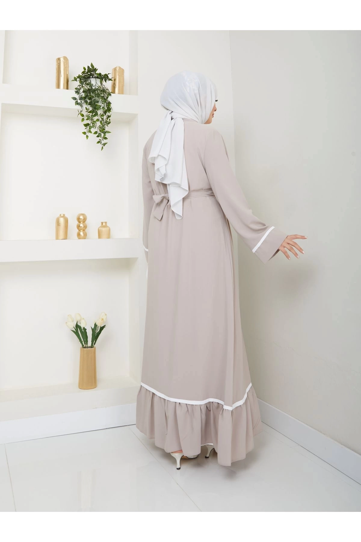 KADIN TESETTÜR ELBİSE İKİLİ ABAYA TAKIM BRJ
