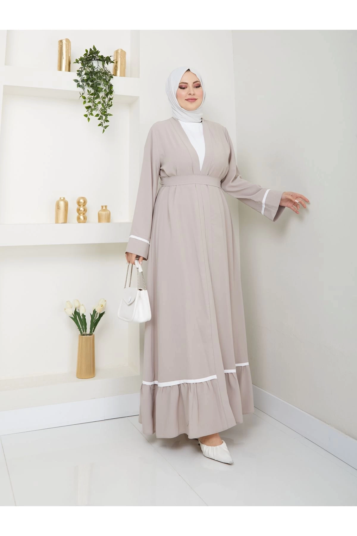 KADIN TESETTÜR ELBİSE İKİLİ ABAYA TAKIM BRJ