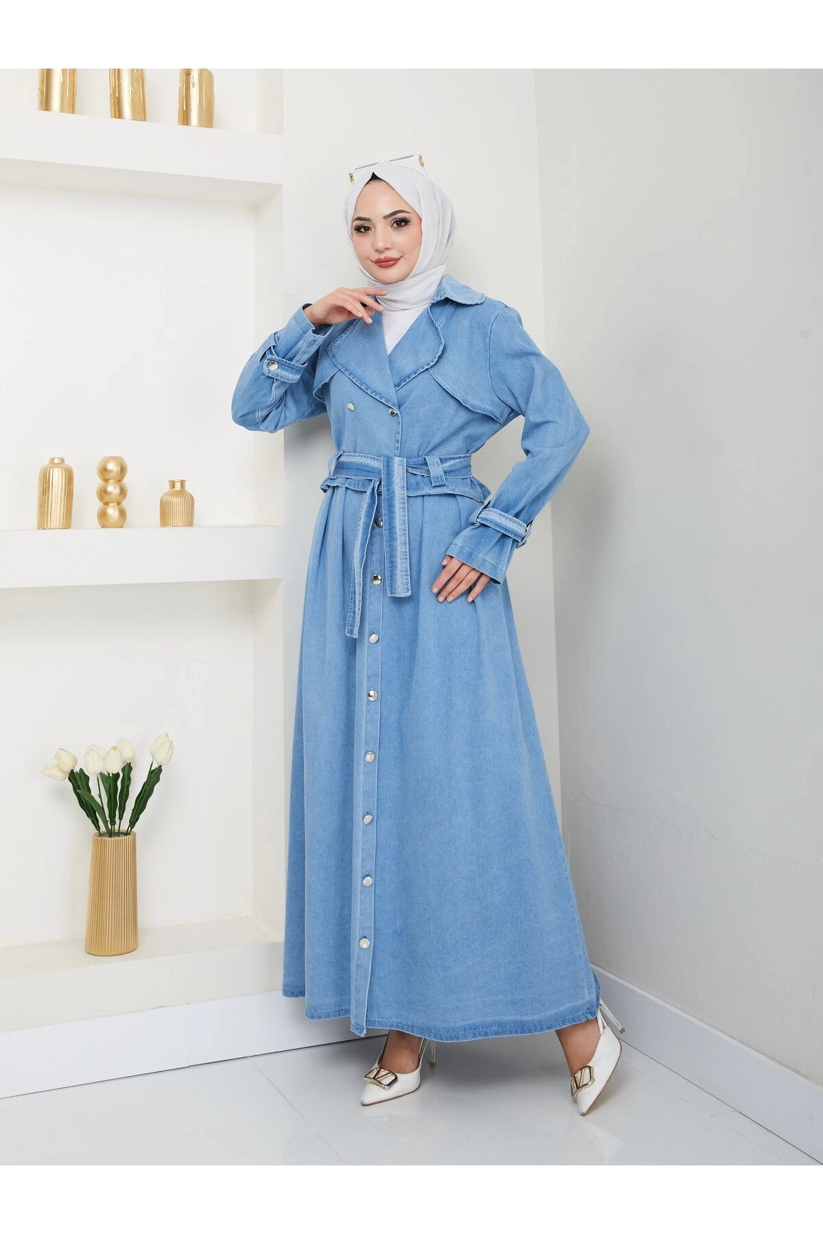 ETEKLİ CEKETL AÇİK KOT TESETTÜR TAKIM
