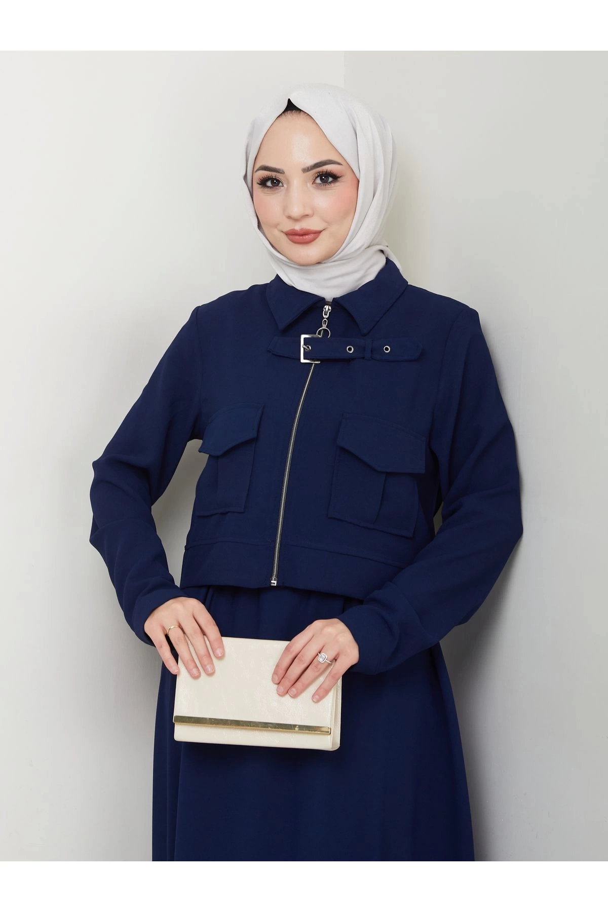 ETEKLI CEPLE FERMELI CEKETLI TESETTÜR TAKIM LACİVERT 765